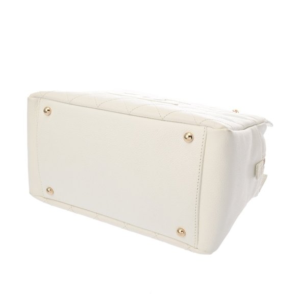 CHANEL Chanel Matelasse PTT Petit Time Rest Tote White A18004 Women's Caviar ... - Picture 4 of 10